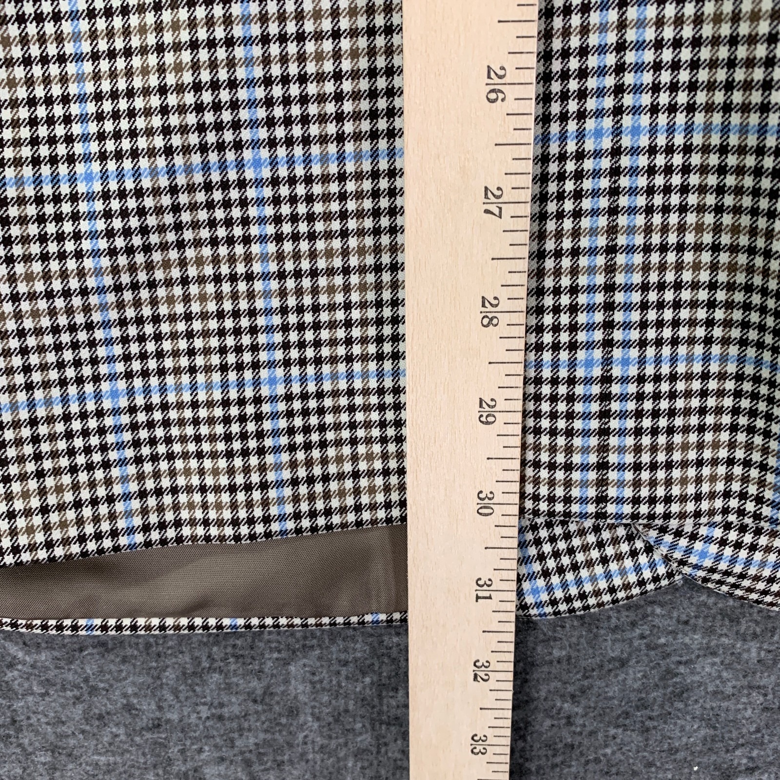 Ermenegildo Zegna Blazer Jacket Men 46r Check Windowpane Wool Sport Coat Mila